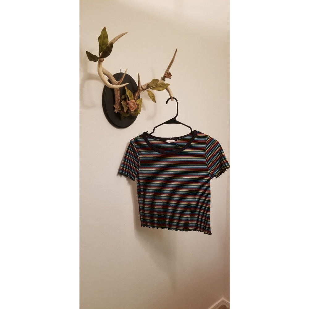 Funky rainbow crop top